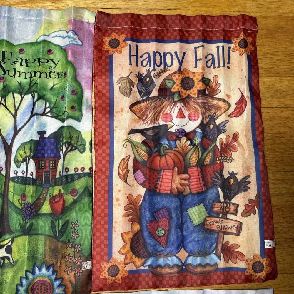 4 Decorative Garden Flags 12